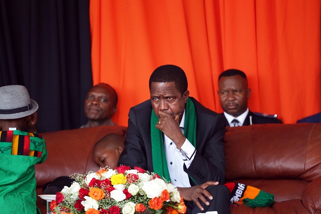 Zambia president Lungu at prayers for the economy last year. FILE PHOTO AFP