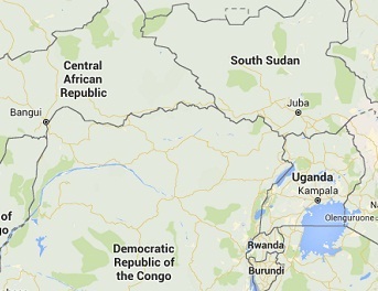 Map of Central Africa Republic