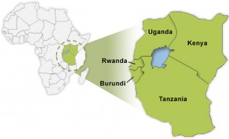 East Africa Community Map before South Sudan joined. GRAPHIC via @jumuiya