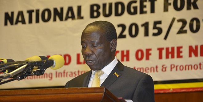 Minister Matia Kasaija reads out the Uganda 2015/16 budget. Hard to imagine how government manages with so little resources