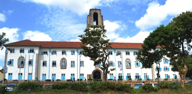 The main building at Makerere. Non-teaching staff will halt all activity at the campus.