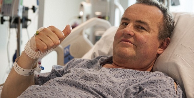 This handout photo courtesy of Massachusetts General Hospital in Boston shows patient Thomas Manning, the 64-year-old man who lost most of his penis to cancer, who is recovering well after undergoing the United States' first penis transplant operation, doctors said May 16, 2016. The 15-hour surgery took place earlier this month at Massachusetts General Hospital in Boston, and is the third such operation known in the world. "The patient, Thomas Manning, 64, of Halifax, Massachusetts, continues to recover well, with blood flow established to the donor organ and no signs of bleeding, rejection or infection," the hospital said in a statement. "While the patient is still early in the post-surgical healing process, his physicians say they are cautiously optimistic he will regain function that he lost in 2012." The penis came from a dead donor who matched Manning's blood type and skin tone. / AFP PHOTO / Massachusetts General Hospital / Sam RILEY / RESTRICTED TO EDITORIAL USE - MANDATORY CREDIT "AFP PHOTO / MASSACHUSETTS GENERAL HOSPITAL / SAM RILEY - NO MARKETING NO ADVERTISING CAMPAIGNS - DISTRIBUTED AS A SERVICE TO CLIENTS == NO ARCHIVE == NO SALES ==