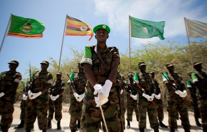 A parade involving Ugandan troops in Somalia. PHOTO AMISOM