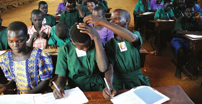 Pupils during a lesson in a UPE School in Soroti. FILE PHOTO