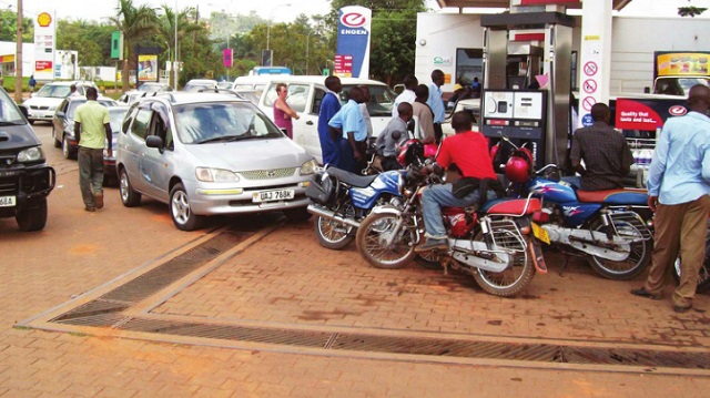 Motorists lining up for fuel at Lugogo Bypass. UNBS says adulterated fuel has dropped in the recent years. INDEPENDENT/JIMMY SIYA