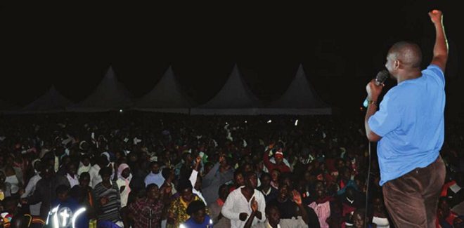 John Bosco Mukajanga preaching.