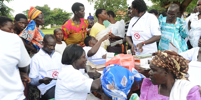 World Malaria Day check-up in Uganda in 2015. PHOTO WHO UGANDA