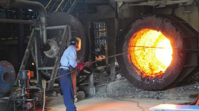Steel processing at Roofings rolling mills