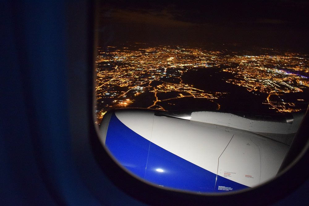 The Airbus leaving Toulouse