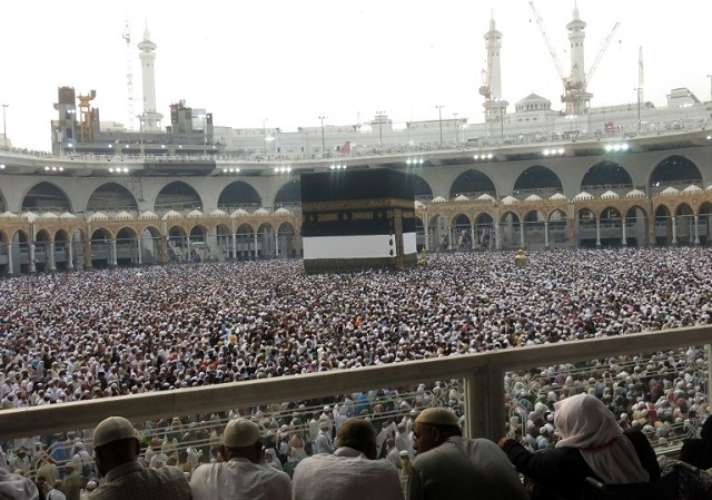 A general view shows Muslim pilgrims circling the Kaaba, Islam's holiest shrine, at the Grand Mosque in Saudi Arabia's holy city of Mecca, on September 6, 2016. More than a million Muslims have already flocked to Saudi Arabia in preparation for the start of the Hajj pilgrimage on September 10, which for many be the highlight of their spiritual lives.   AFP PHOTO