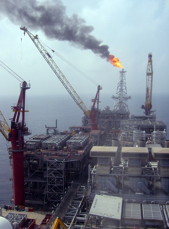 An oil rig in Nigeria.