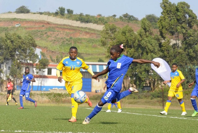 Action on day 2 of the women's CECAFA tournament in Jinja as Tanzania edged Rwanda 3-2 on Sunday. PHOTOS FUFA MEDIA