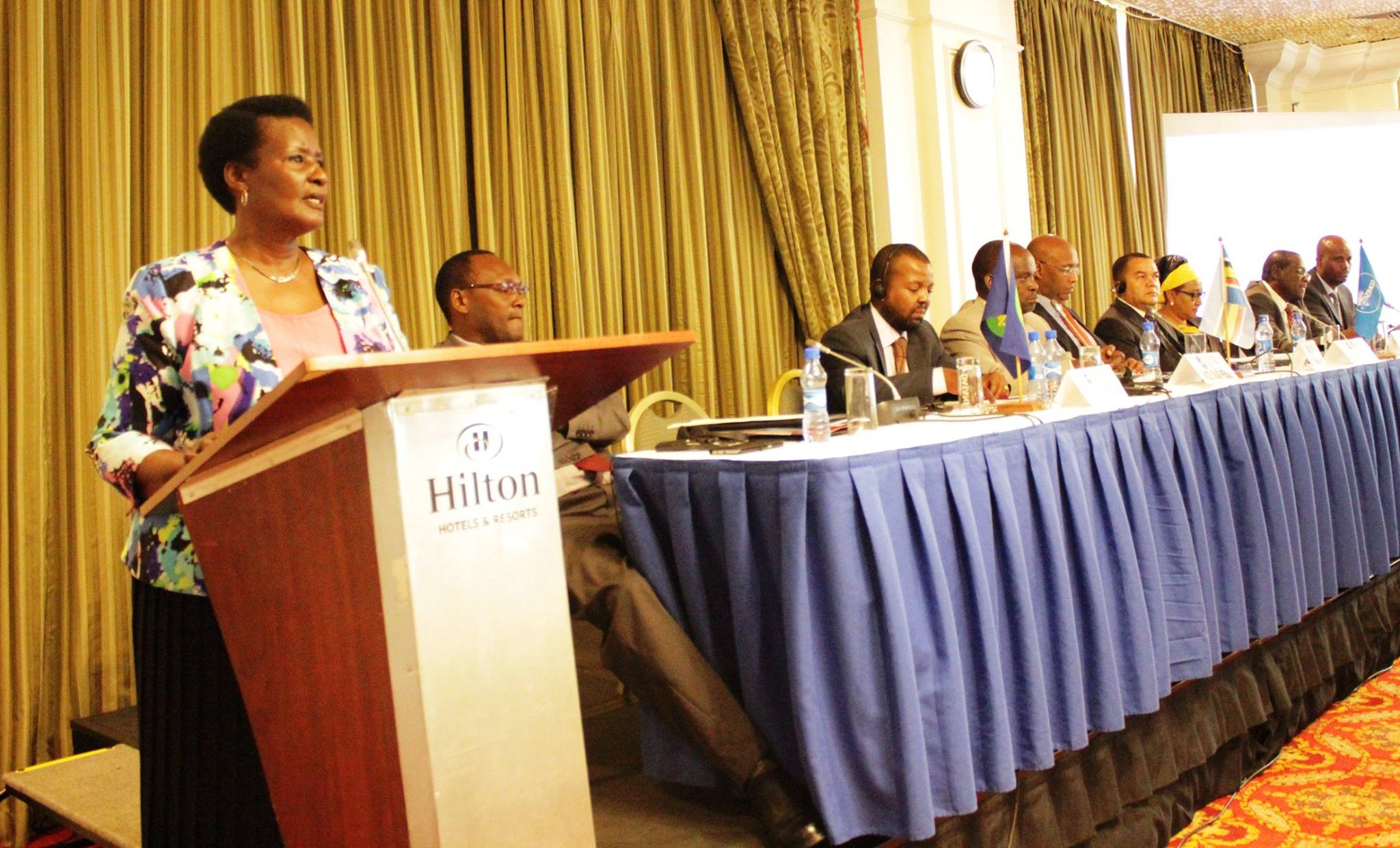 Minister Kyambadde addressing the meeting in Nairobi on Sunday.