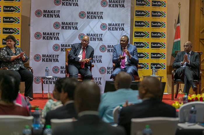 Zuma and Kenyatta talk to the press today in Nairobi