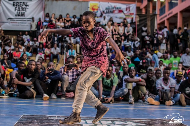 Kids winner Ndawula does his thing at the YMCA. PHOTOS PIUS KIBAZZI