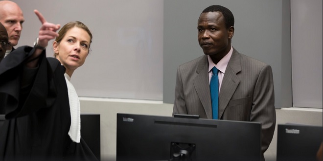 Ongwen being directed at the ICC trial today. 