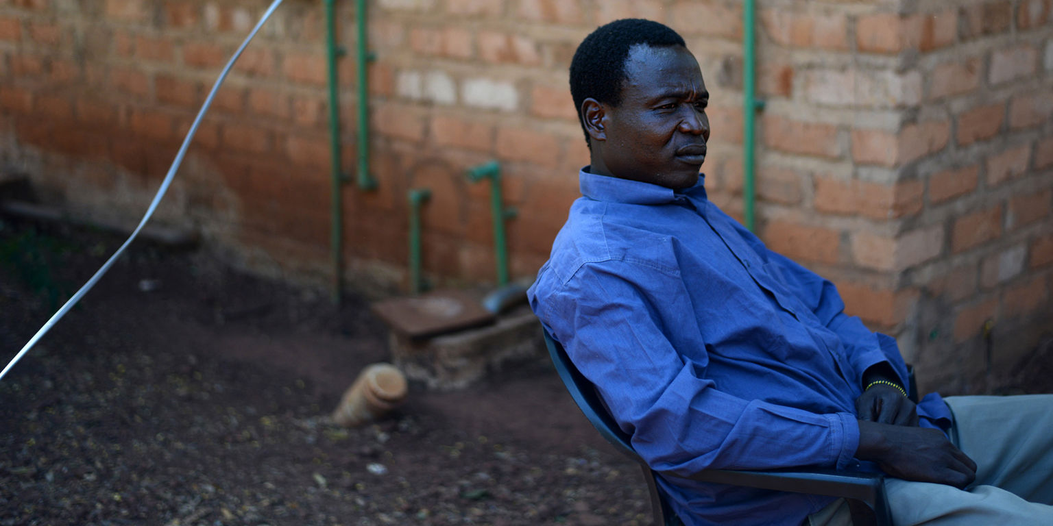 Dominic Ongwen in Obo, January 16, 2014, before being handed over to the ICC by the Ugandan army. CREDITS: BENEDICTE KURZEN / NOOR