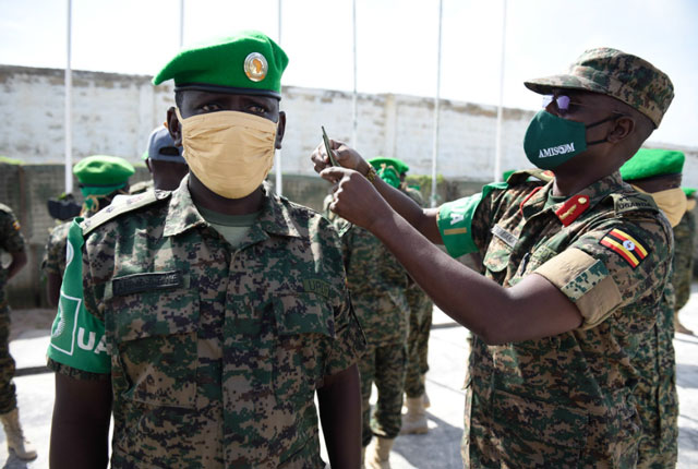 Pipping ceremony held for Uganda AMISOM troops