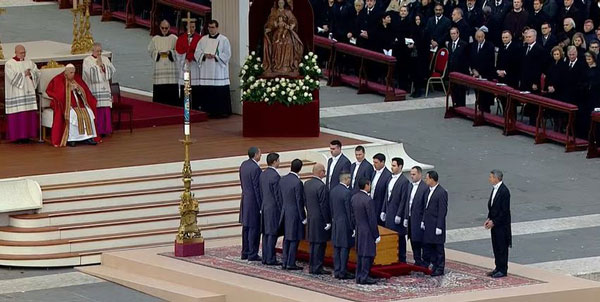 Benedict XVI laid to rest in historic 2-pope Vatican funeral