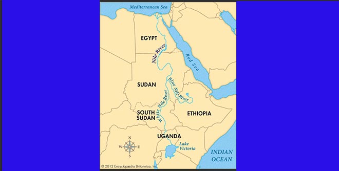 Two Rivers In Nile Nile Valley Africa