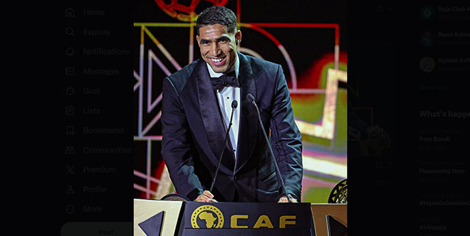 CAF Awards 2025: Hakimi player of year, Ref Nabadda shines