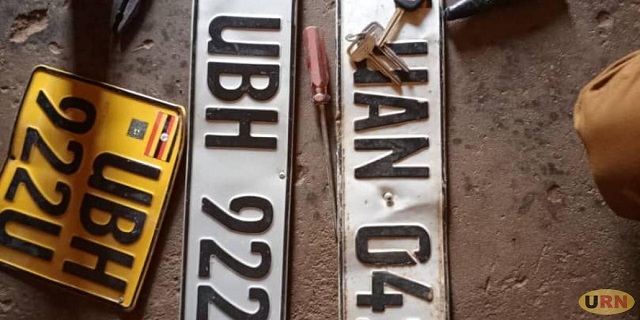 Police bust number plate theft racket in Kampala