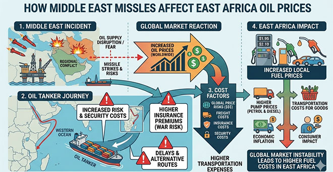 Missiles in the Gulf, inflation in East Africa