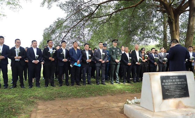 Chinese community in Uganda honors fallen Chinese experts in Namboole stadium construction