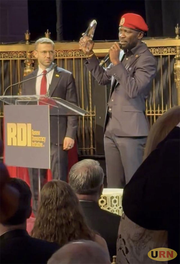 Bobi Wine receives Heroes of Democracy Award in New York