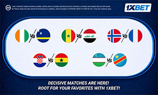 Top-level football reaches the decisive stage of the group phase: 1xBet presents the key clashes of Matchday 3 at the World Championship
