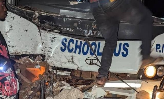 Multiple students injured as school bus collides with sugarcane truck in Kamuli